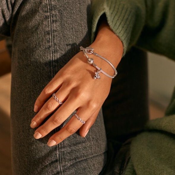 Pandora CA Moments Mesh Bracelet Sterling Silver
