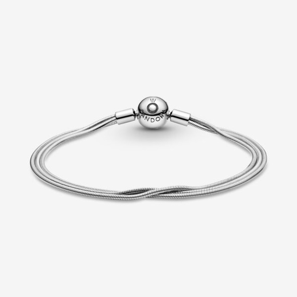 Pandora CA Moments Multi Snake Chain Bracelet Sterling Silver