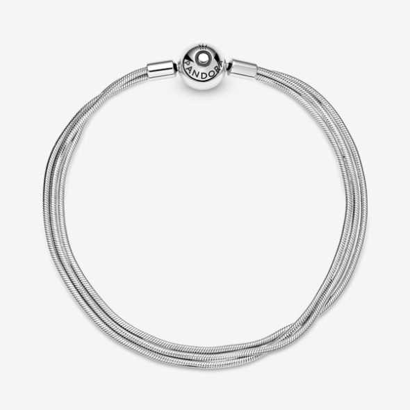 Pandora CA Moments Multi Snake Chain Bracelet Sterling Silver