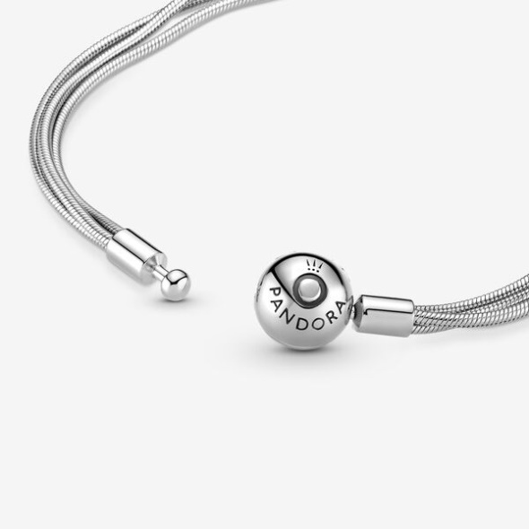 Pandora CA Moments Multi Snake Chain Bracelet Sterling Silver