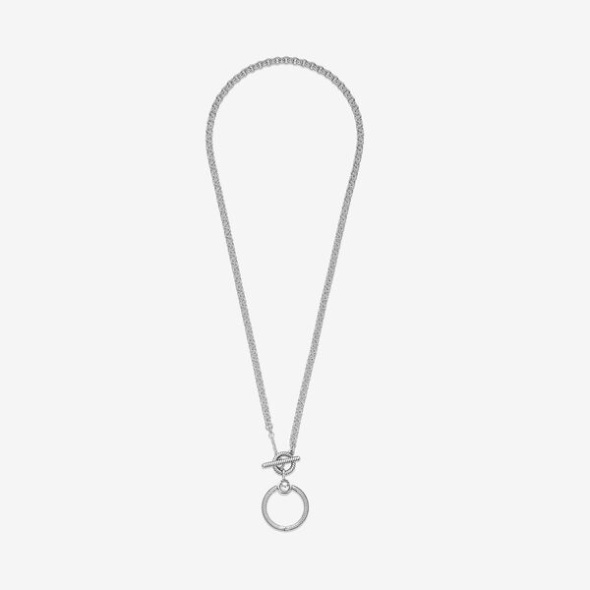 Pandora CA Moments O Pendant T-Bar Necklace