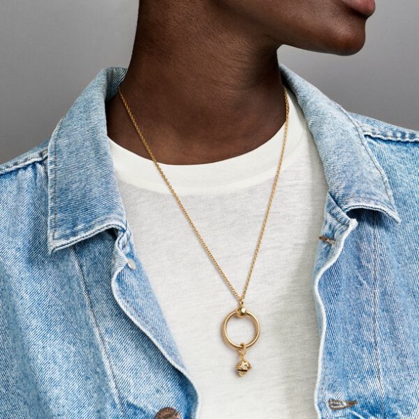 Pandora CA Moments Small O Pendant Gold Plated