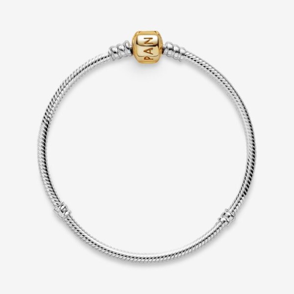 Pandora CA Moments Snake Chain Bracelet-Final Sale Two-Tone