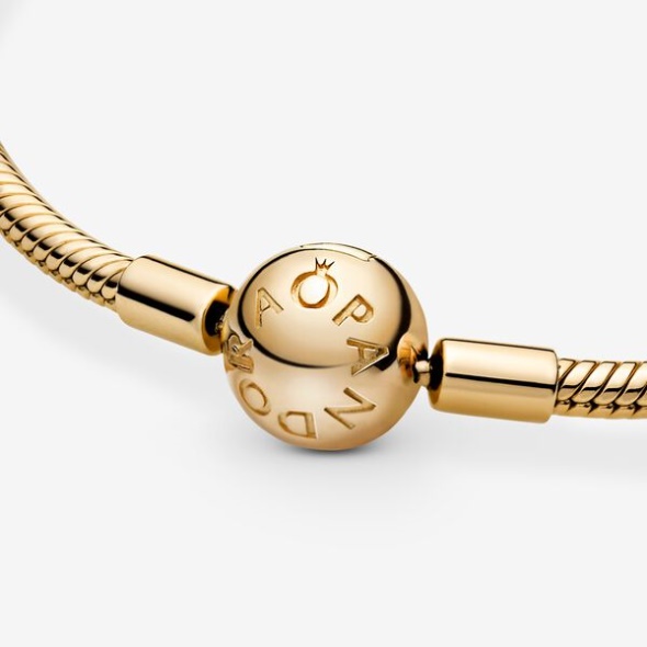 Pandora CA Moments Snake Chain Bracelet Gold Plated