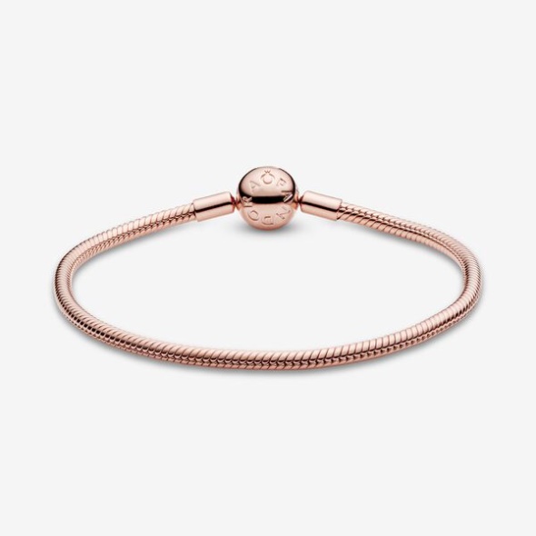 Pandora CA Moments Snake Chain Bracelet Rose Gold Plated