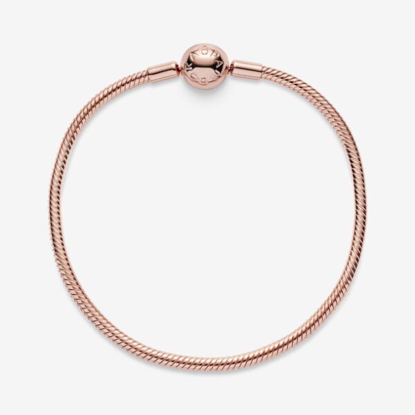 Pandora CA Moments Snake Chain Bracelet Rose Gold Plated