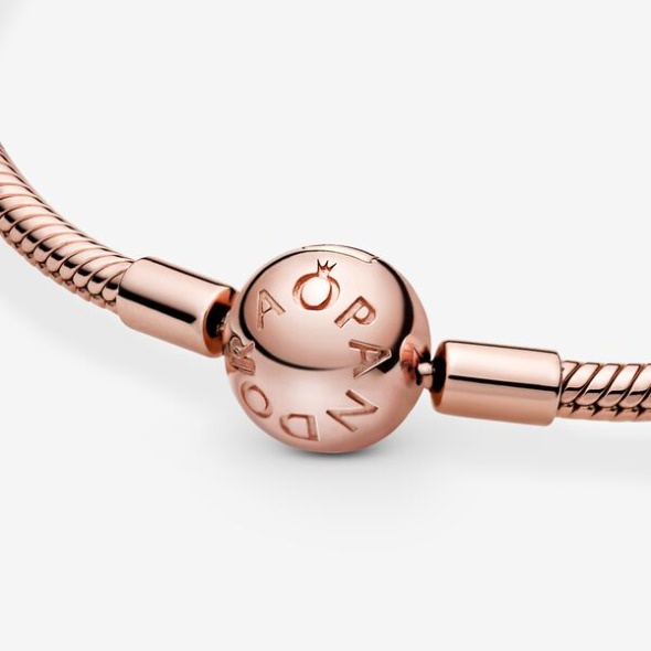 Pandora CA Moments Snake Chain Bracelet Rose Gold Plated