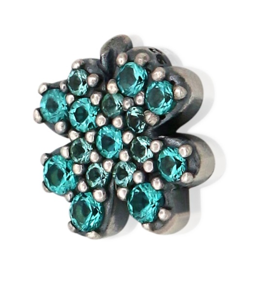 Pandora CA Radiant Green Clover Petite Charm