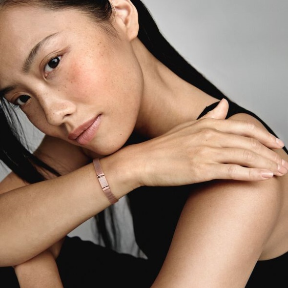 Pandora CA Reflexions Long Clasp Pave Bracelet