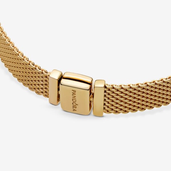 Pandora CA Reflexions Mesh Bracelet Gold Plated