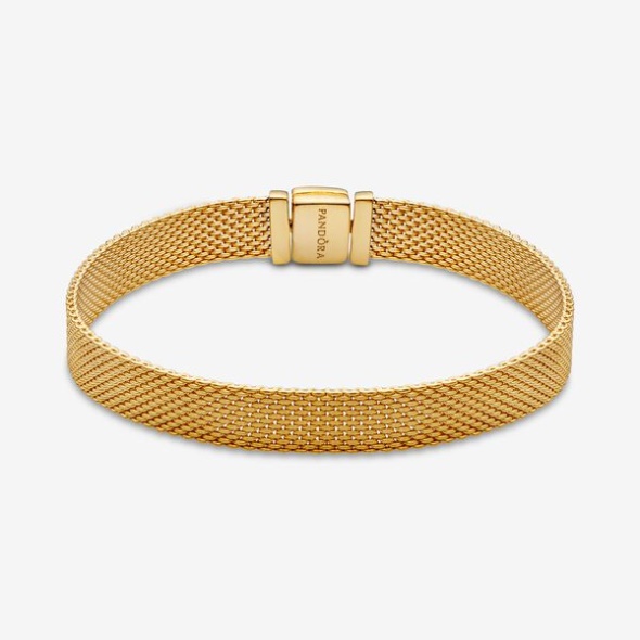 Pandora CA Reflexions Mesh Bracelet Gold Plated