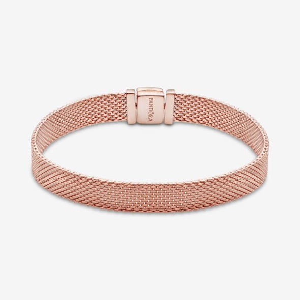 Pandora CA Reflexions Mesh Bracelet Rose Gold Plated