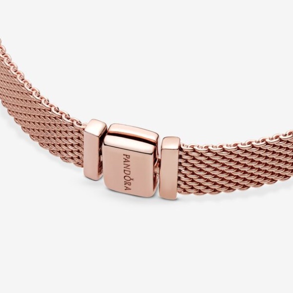 Pandora CA Reflexions Mesh Bracelet Rose Gold Plated