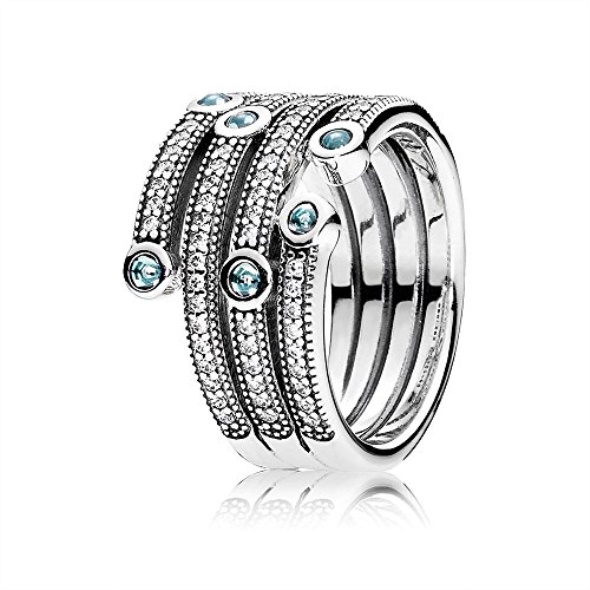 Pandora CA Shimmering Ocean Frosty Mint Clear CZ