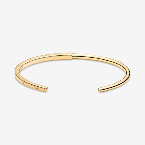 Pandora CA Signature I-D Open Bangle Gold Plated