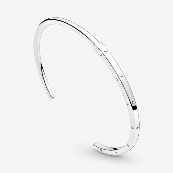 Pandora CA Signature I-D Open Bangle Sterling Silver