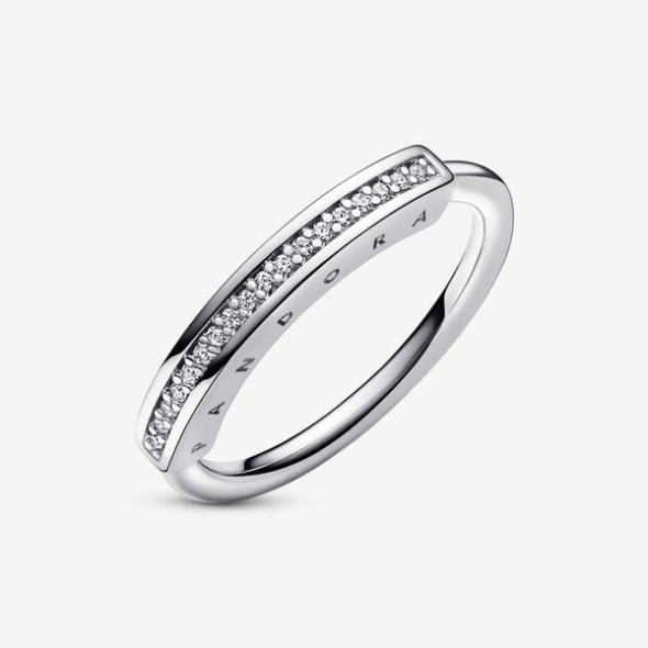 Pandora CA Signature I-D Pave Ring Sterling Silver
