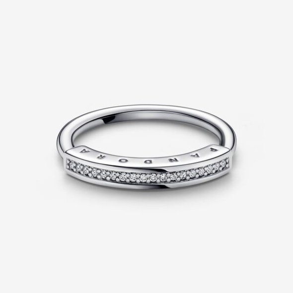 Pandora CA Signature I-D Pave Ring Sterling Silver