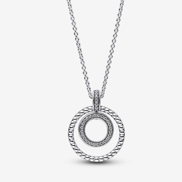 Pandora CA Signature Pave Beads Pendant Necklace