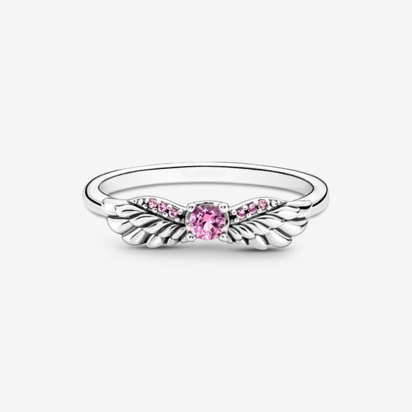 Pandora CA Sparkling Angel Wings Ring