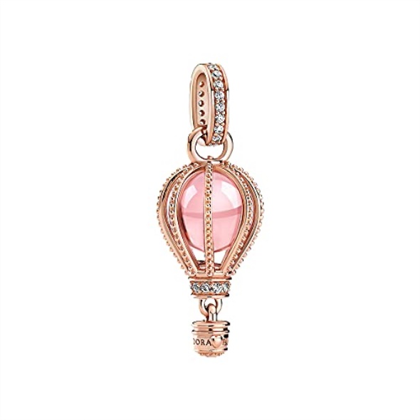 Pandora CA Sparkling Pink Hot Air Balloon Dangle Charm