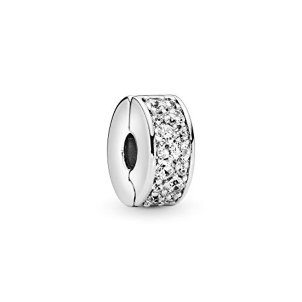 Pandora CA Sterling Silver Clip Charm with Cubic Zirconia