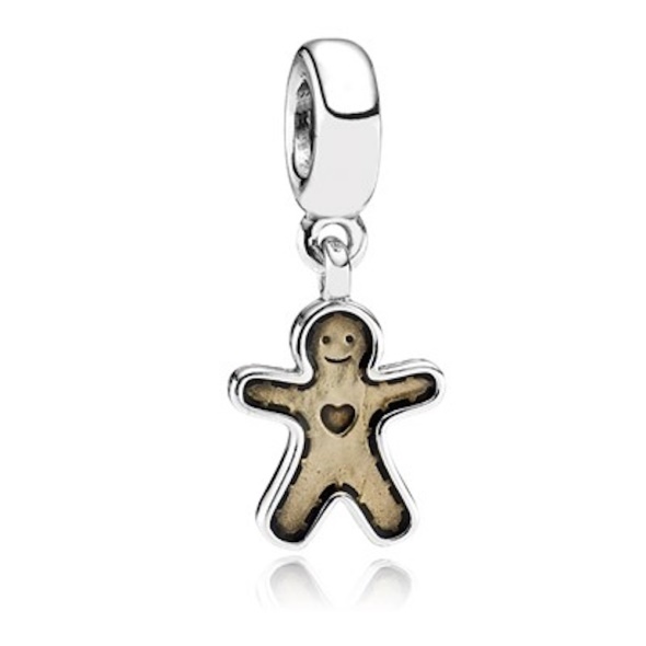 Pandora CA Sterling Silver Gingerbread Man Dangle Charm Retired