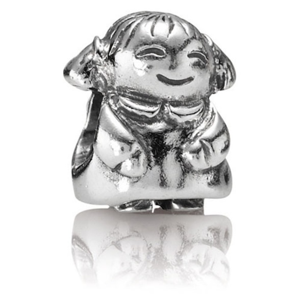 Pandora CA Sterling Silver Little Girl Charm Bead Retired