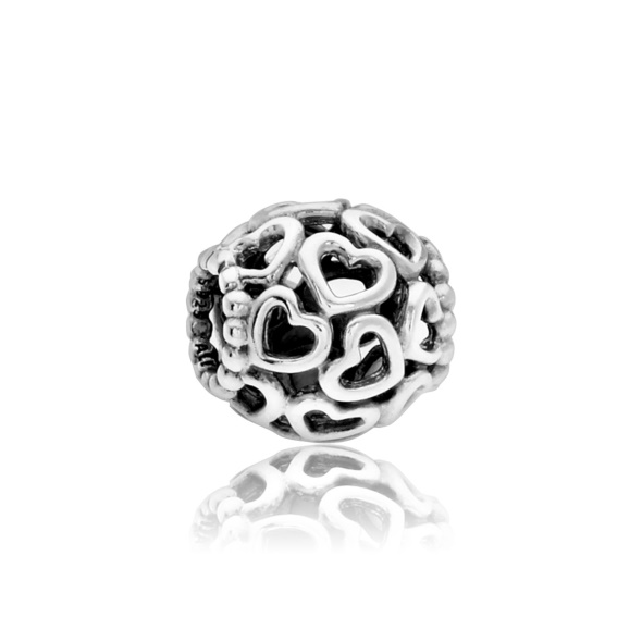 Pandora CA Sterling Silver Open Heart Charm