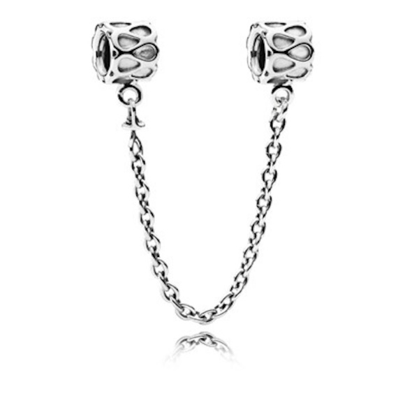 Pandora CA Sterling Silver Raindrops Chain Safety Chain Charm