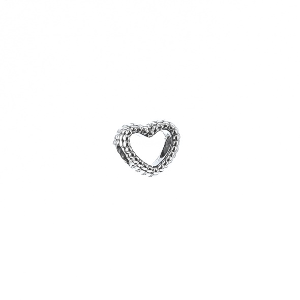 Pandora CA Women Sterling Silver Beaded Open Heart Charm