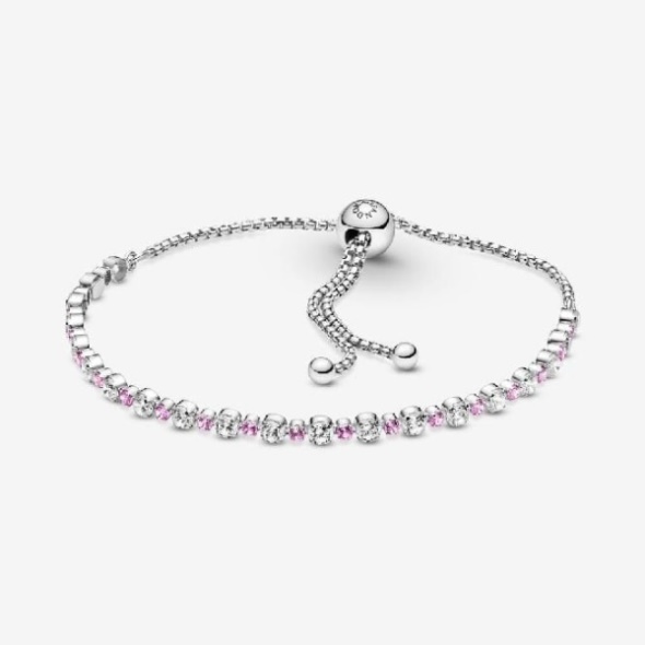 Pink  Clear Sparkle Slider Bracelet Pandora CA