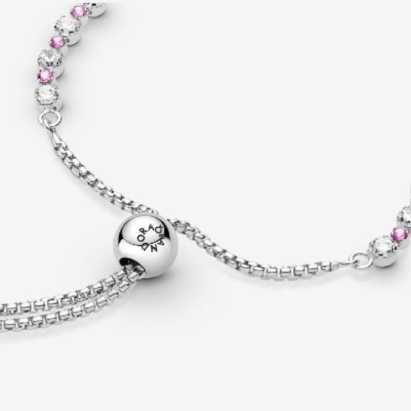 Pink  Clear Sparkle Slider Bracelet Pandora CA