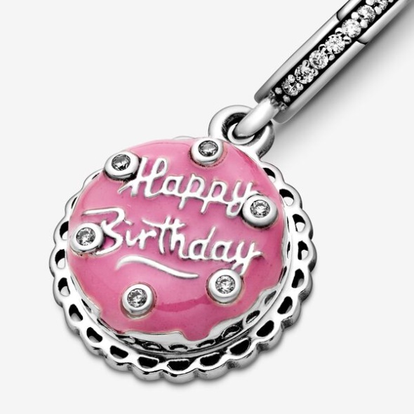 Pink Birthday Cake Dangle Charm Pandora CA