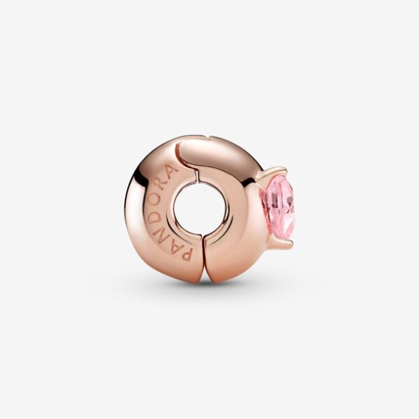 Pink Heart Solitaire Clip Charm Pandora CA