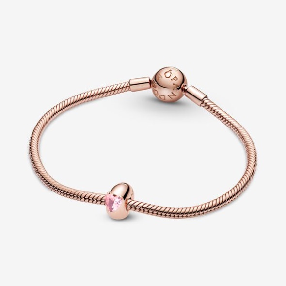 Pink Heart Solitaire Clip Charm Pandora CA
