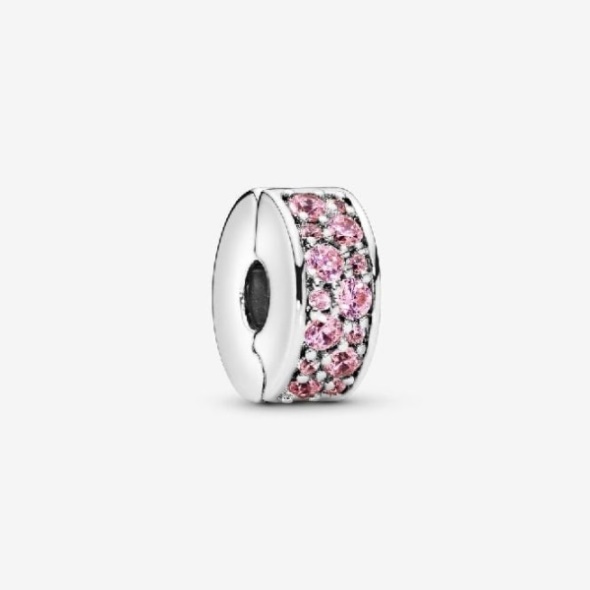 Pink Pave Clip Charm Pandora CA