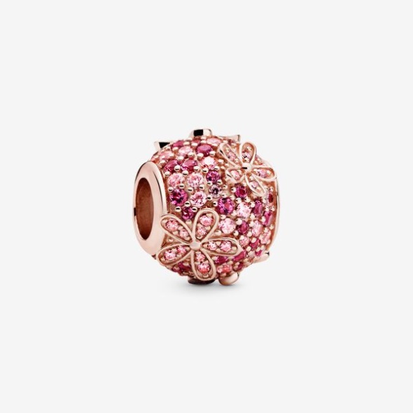 Pink Pave Daisy Flower Charm Pandora CA