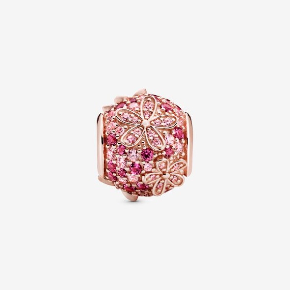 Pink Pave Daisy Flower Charm Pandora CA