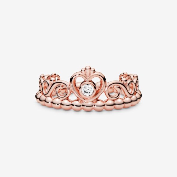 Princess Tiara Crown Ring Pandora CA Rose Gold Plated