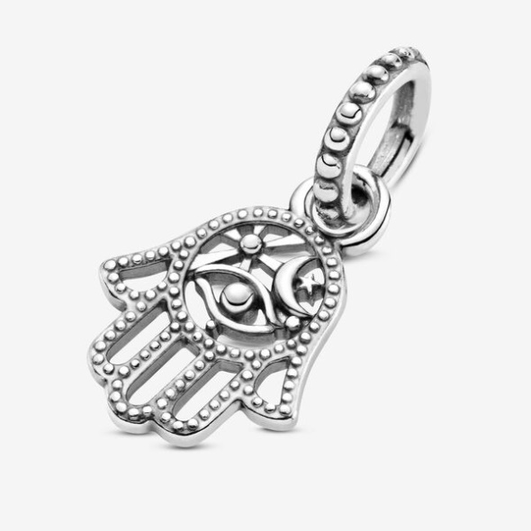 Protective Hamsa Hand Dangle Charm Pandora CA