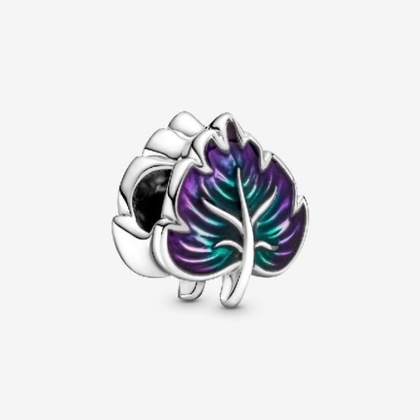 Purple  Green Leaf Charms Pandora CA