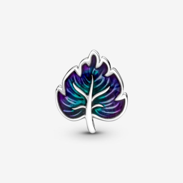 Purple Green Leaf Charm Pandora CA