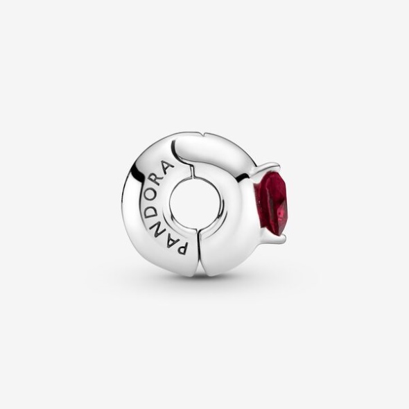 Red Heart Solitaire Clip Charm Pandora CA