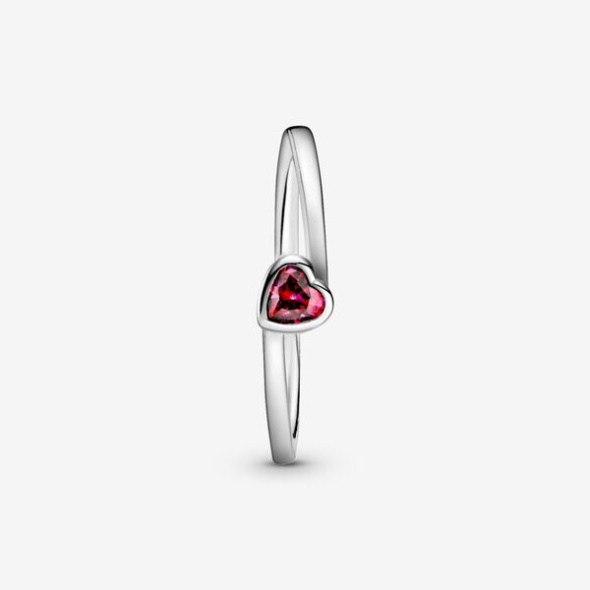 Red Tilted Heart Solitaire Ring Pandora CA