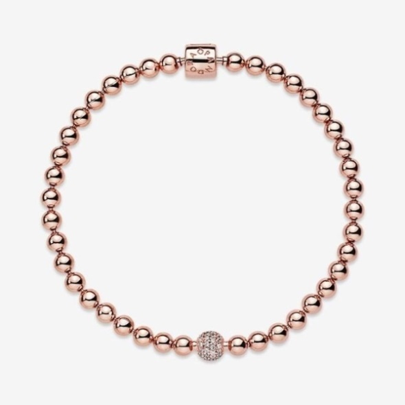 Rose Beads  Pave Bracelet Pandora CA