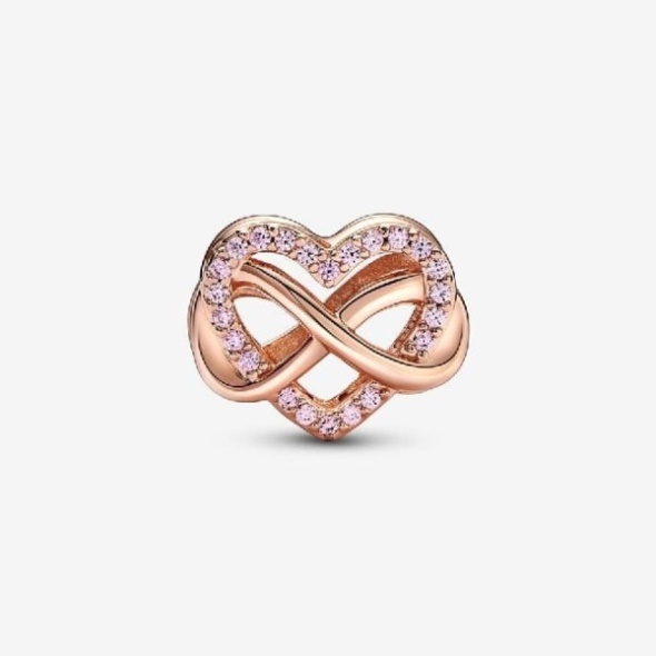 Rose Family Infinity Pink Heart Charms Pandora CA