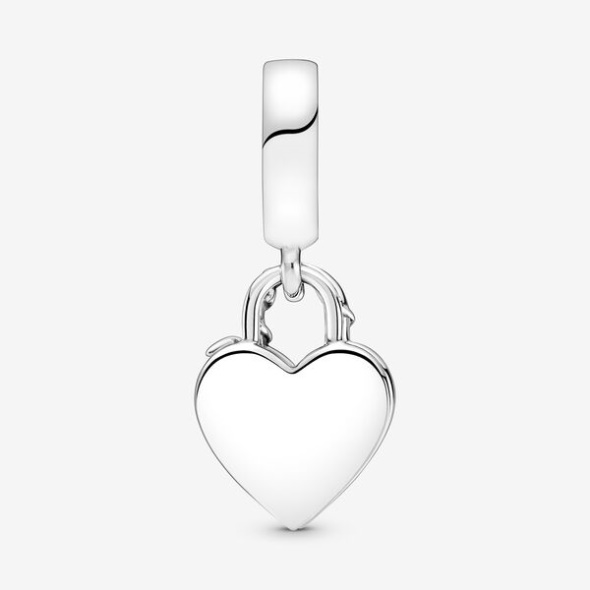 Rose Heart Padlock Dangle Charm Pandora CA