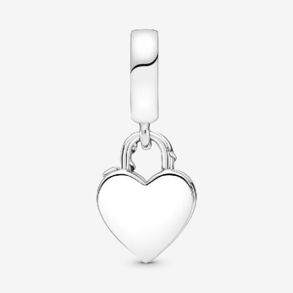 Rose Heart Padlock Dangle Charms Pandora CA