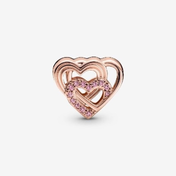 Rose Intertwined Love Hearts Charms Pandora CA